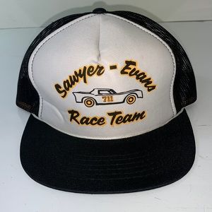 sawyer evans race team vintage hat snapback mesh